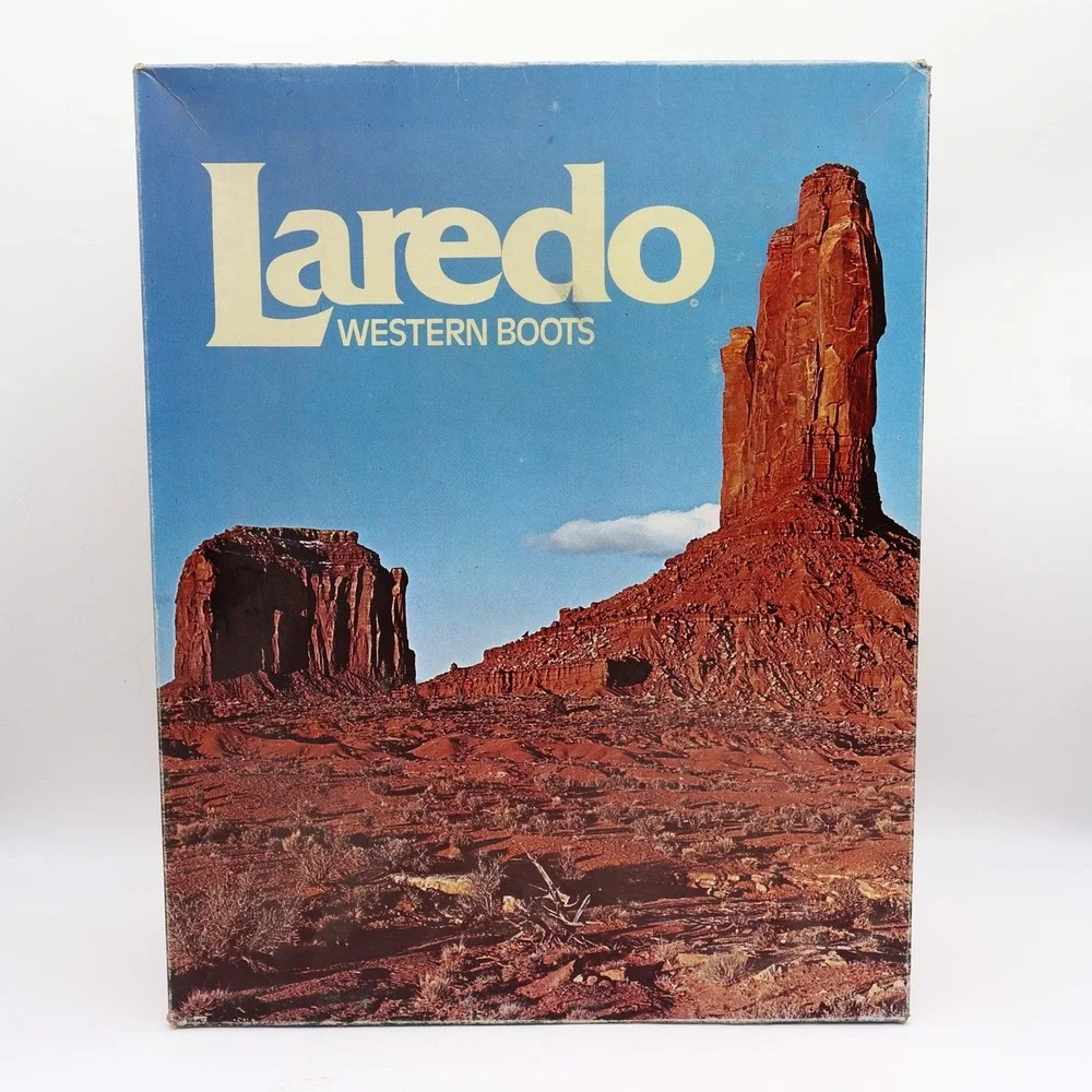 Laredo Vintage 90s Western Boots Mens 9 D Chocolate Brown Leather 2723 NIB